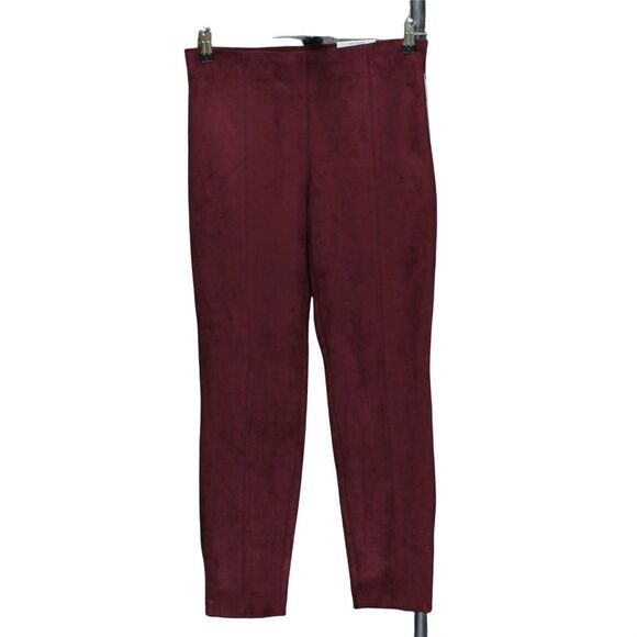 Charter Club Faux-Suede Pants Harvest Wine 12 - Picture 2 of 3